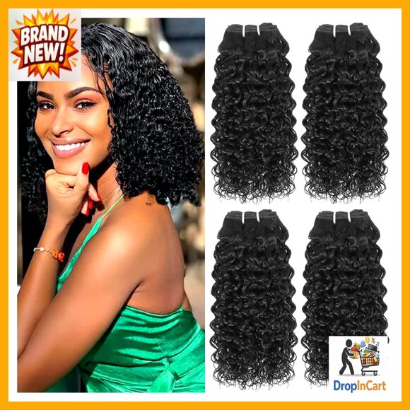 Kinky Curly Human Hair Extensions Brazilian Virgin Quick Weave Bundles Soft